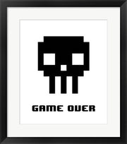 Game Over  - Black Skull by Color Me Happy