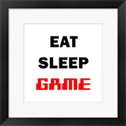 Eat Sleep Game - White by Color Me Happy