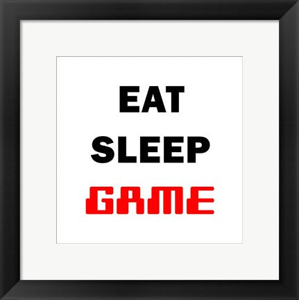 Eat Sleep Game - White by Color Me Happy