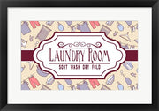 Laundry Room Sign Yellow Pattern by Color Me Happy