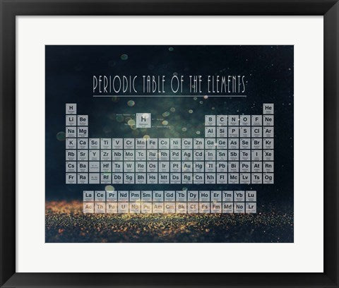 Periodic Table Gold Dust - Blue by Color Me Happy