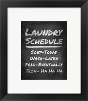 Laundry Schedule Chalkboard by Color Me Happy