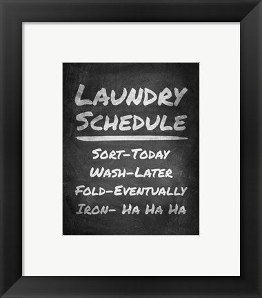 Laundry Schedule Chalkboard by Color Me Happy