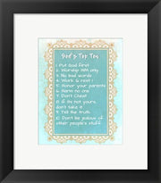 God's Top Ten Blue and Gold Design by Inspire Me