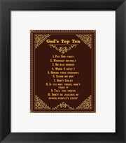 God's Top Ten Brown and Gold Design by Inspire Me