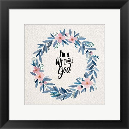 I'm A Gift From God Pink Flower Wreath by Inspire Me