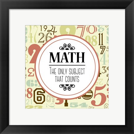 Math The Only Subject That Counts Red by Color Me Happy