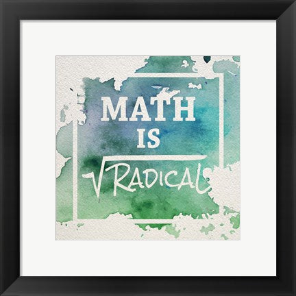 Math Is Radical Watercolor Splash Green by Color Me Happy