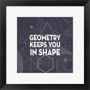 Geometry Keeps You In Shape Dark Pattern by Color Me Happy