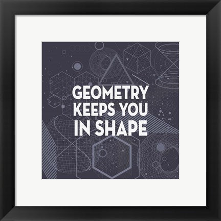 Geometry Keeps You In Shape Dark Pattern by Color Me Happy
