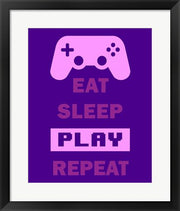 Eat Sleep Game Repeat  - Purple by Color Me Happy