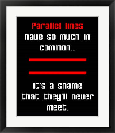 Math Joke  - Black and Red by Color Me Happy
