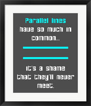 Math Joke  - Gray and Cyan by Color Me Happy
