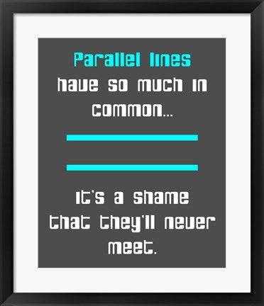 Math Joke  - Gray and Cyan by Color Me Happy