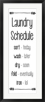 Laundry Schedule  - White by Color Me Happy