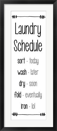 Laundry Schedule  - White by Color Me Happy