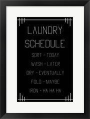 Laundry Schedule  - Black Geometric by Color Me Happy