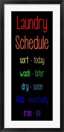 Laundry Schedule  - Rainbow by Color Me Happy