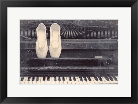 Ballet Shoes And Piano Old Photo Style Dust and Scratches by Color Me Happy
