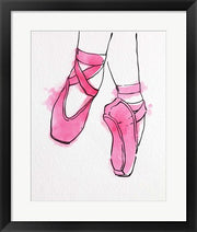 Ballet Shoes En Pointe Pink Watercolor Part II by Color Me Happy