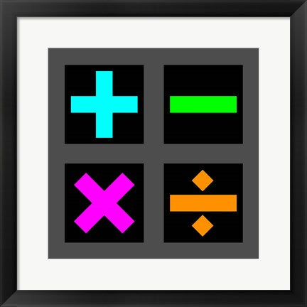 Math Symbols Square - Colorful Symbols by Color Me Happy