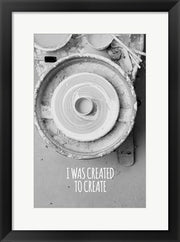 I Was Created To Create Potter Grayscale by Color Me Happy