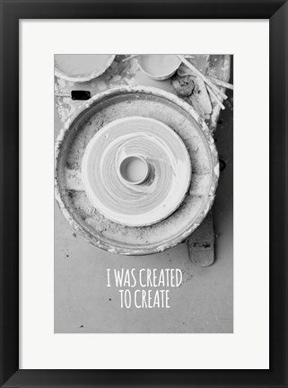 I Was Created To Create Potter Grayscale by Color Me Happy
