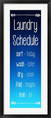 Laundry Schedule - Ocean Blue by Color Me Happy