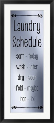 Laundry Schedule - Silver by Color Me Happy