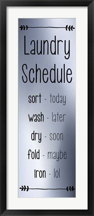 Laundry Schedule - Silver by Color Me Happy