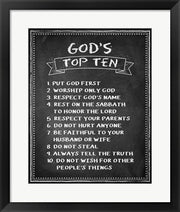God's Top Ten Chalkboard by Inspire Me