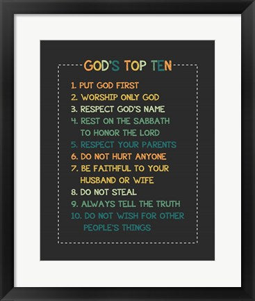 God's Top Ten Stitch Border - Orange by Inspire Me