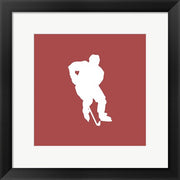 Hockey Player Silhouette - Part I by Sports Mania