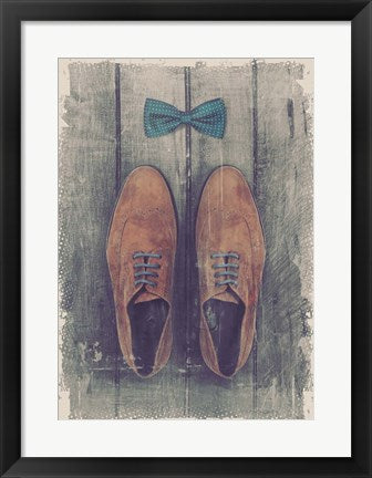 Vintage Fashion Bow Tie and Shoes - Brown by Color Me Happy