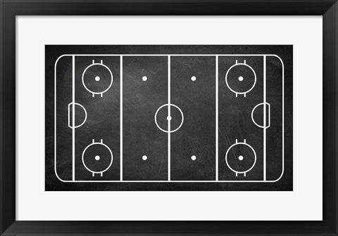 Ice Hockey Rink Chalkboard by Sports Mania