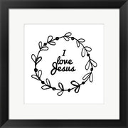 I Love Jesus - Wreath Doodle White by Inspire Me