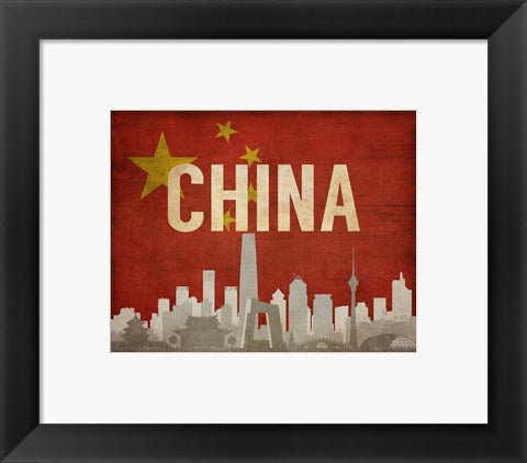 Beijing, China - Flags and Skyline by Take Me Away
