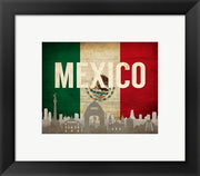 Mexico City, Mexico - Flags and Skyline by Take Me Away