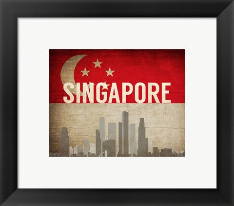 Singapore - Flags and Skyline by Take Me Away