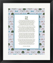 If by Rudyard Kipling - Retro Blue by Quote Master