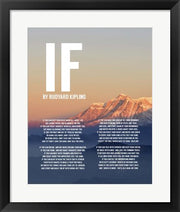 If by Rudyard Kipling - Mountain Sunset by Quote Master