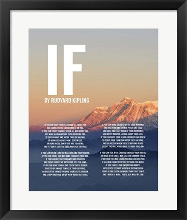If by Rudyard Kipling - Mountain Sunset by Quote Master