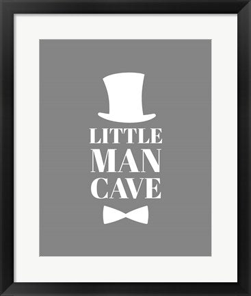 Little Man Cave Top Hat and Bow Tie - Gray by Color Me Happy