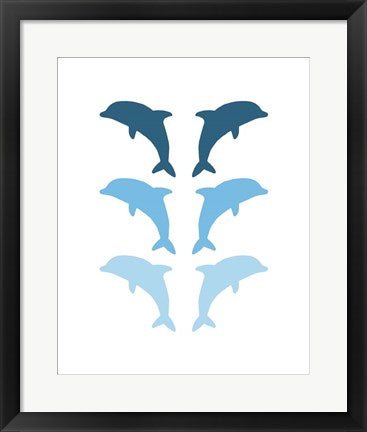 Leaping Dolphins - Blue by Color Me Happy