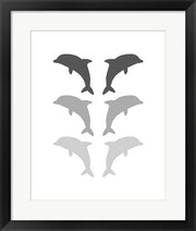 Leaping Dolphins - Gray by Color Me Happy