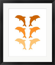 Leaping Dolphins - Orange by Color Me Happy