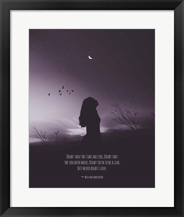 Doubt Thou the Stars are Fire Shakespeare Night Scene Grayscale by Quote Master
