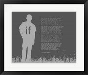 If by Rudyard Kipling - Man Silhouette Gray by Quote Master