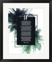 If by Rudyard Kipling - Powder Explosion Green by Quote Master