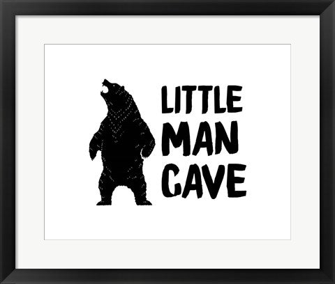 Little Man Cave Standing Bear White by Color Me Happy
